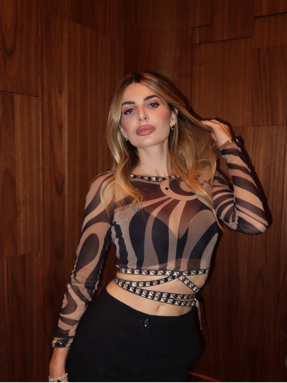 Pucci Sheer Swirl Print Top - Picture 2 of 7